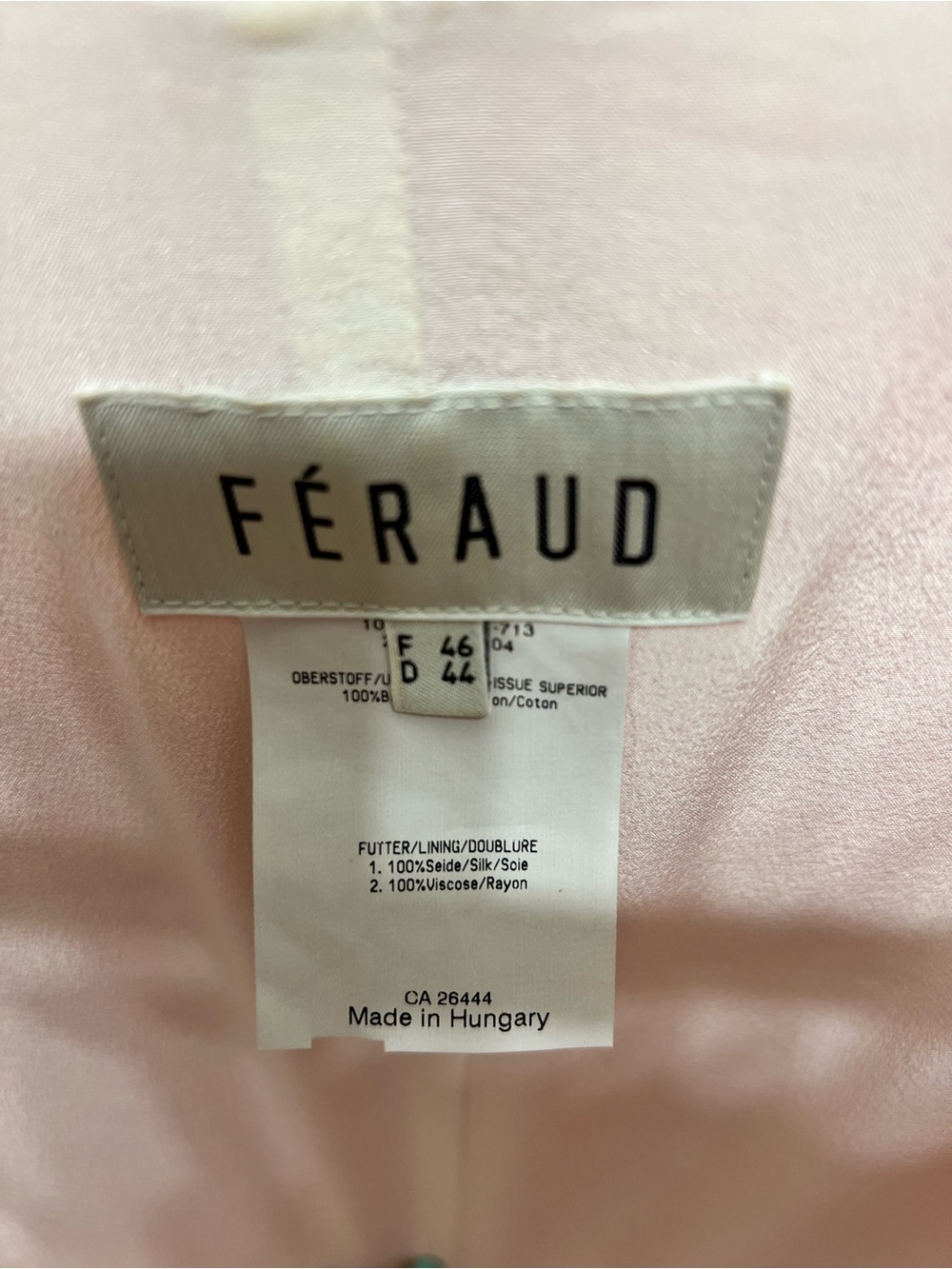 Louis Feraud Tweed Skirt Suit FR 46 US 14 XL Pink Coral Silk Lined 2 Piece - Picture 11 of 16